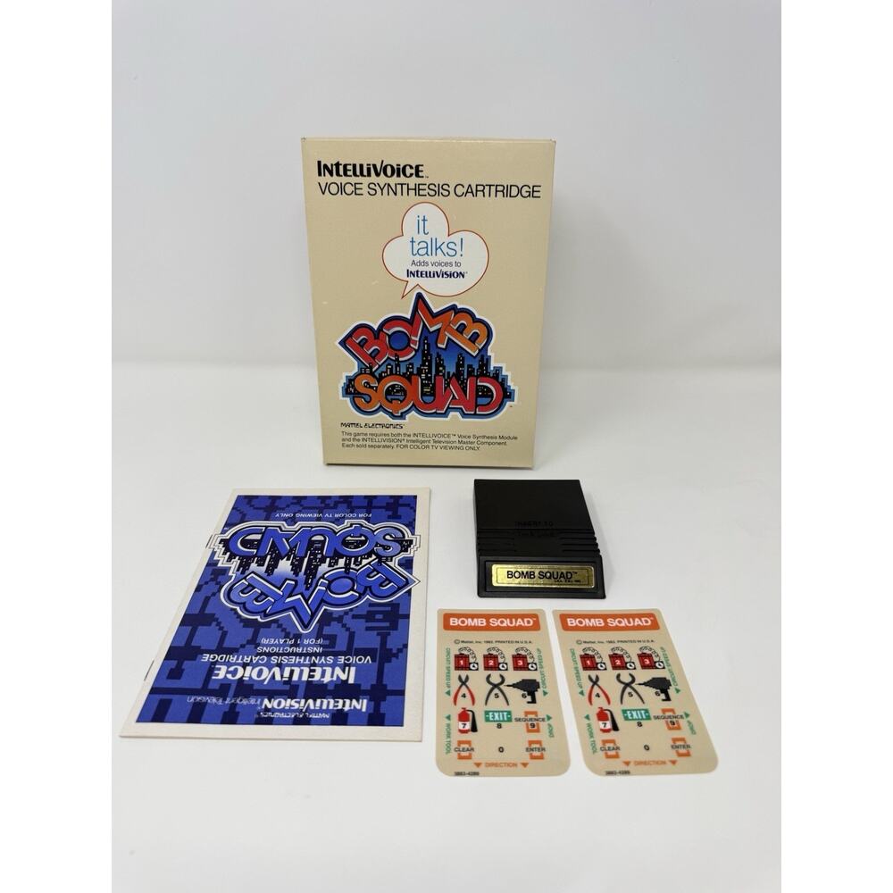 Bomb Squad Intellivision Complete CIB Tested